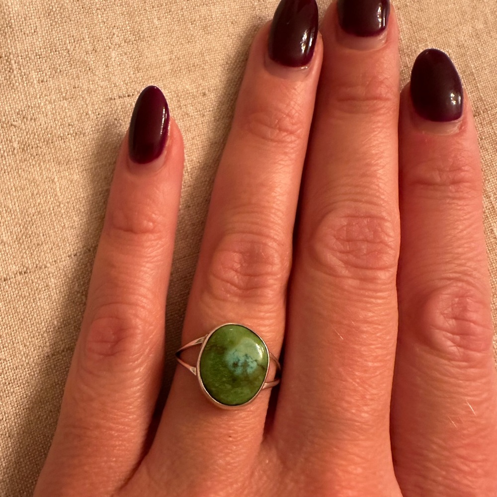 Dainty Ring- Jerold Joe Navajo Sonoran Gold Ring- Size 6.5